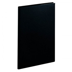 AGENDA SEMAINIER EXDI 16X24CM NOIR 12 mois août à juillet. La semaine sur 2 pages