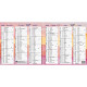 CALENDRIER ORIGAMI ICONIQUE 36X18cm PLIANT 3 MOIS PAR FACE