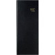 AGENDA LONG 1 JOUR PAR PAGE TRAVERS NOIR 12,8x33 cm. 1 jour par page
