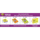 PAQUET DE 3 BLOCS NOTES SUPER STICKY LIGNÉES 70 FEUILLES, FORMAT : 101 X 101 MM COLORIS JAUNE
