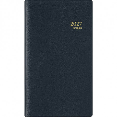 AGENDA SEMAINIER NOTAPLAN 8,9X16CM NOIR 12 mois de Janvier à Décembre. La semaine sur 2 pages