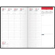AGENDA SEMAINIER OXFORD FIRST 21X27CM NOIR 12 mois de janvier à décembre. 1 semaine sur 2 pages