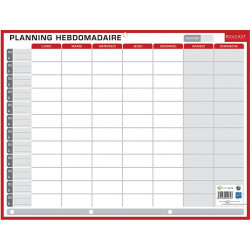 PLANNING RIGIDE HEBDOMADAIRE ET ANNUEL 32X42CM