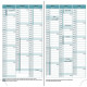 AGENDA SEMAINIER MINI LABO 9X17.5cm BLEU 12 mois, de Janvier à Décembre Semaine sur 2 pages
