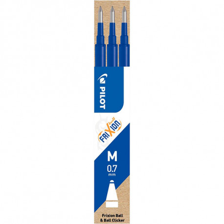 Étui de 3 recharges Frixion bleues 0.7MM