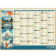 CALENDRIER ZEN 7 MOIS SUR CHAQUE FACE 40,5X55CM