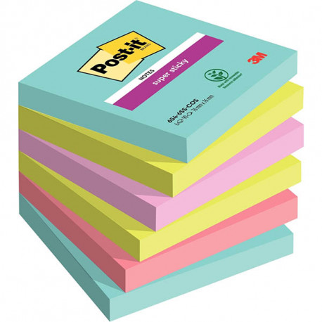 BLOCS *PQT6**BP946*POST-IT SUPER STICKY MIAMI 76x76MMDE 90F. BP946