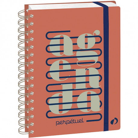 AGENDA PERPÉTUEL 21S ETERNY GRAPHIQUE 1 semaine par page à gauche + 1 page de notes