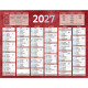 CALENDRIER SEMESTRIEL 13,5X17,5CM 6 MOIS PAR FACE
