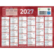 CALENDRIER SEMESTRIEL 13,5X17,5CM 6 MOIS PAR FACE