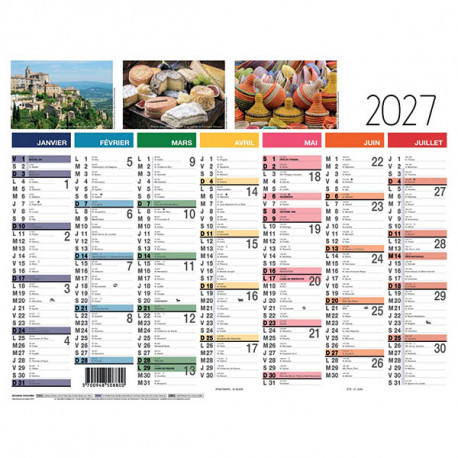 CALENDRIER MURAL 430X335MM TRADITION