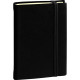 AGENDA SEMAINIER SILK 10X15CM NOIR 13 mois de décembre à décembre. La semaine sur 2 pages