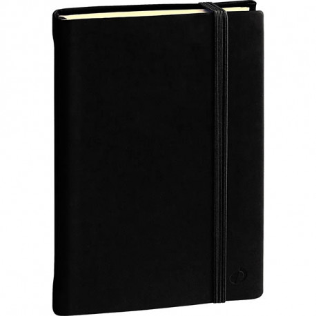 AGENDA SEMAINIER SILK 10X15CM NOIR 13 mois de décembre à décembre. La semaine sur 2 pages