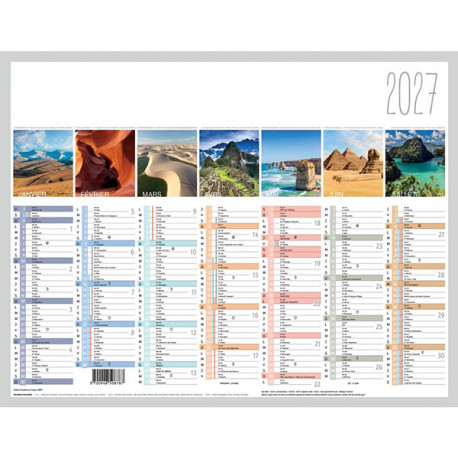 CALENDRIER MURAL 208X270MM LA TERRE