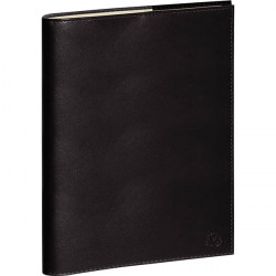 AGENDA SEMAINIER VOLGA 21X29,7CM NOIR 12 mois Janvier à Décembre 1 semaine sur 2 page