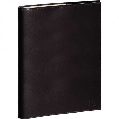 AGENDA SEMAINIER VOLGA 21X29,7CM NOIR 12 mois Janvier à Décembre 1 semaine sur 2 page