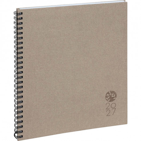 AGENDA SEMAINIER FOREVER 19,5X22,5CM LIN 13 mois Décembre à Décembre. La semaine sur 2 pages