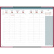 AGENDA SEMAINIER ANDREA 10X15CM BORDEAUX HEBDOMADAIRE SEMAINE SUR 2 PAGES