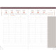 AGENDA SEMAINIER ANDREA 10X15CM BORDEAUX HEBDOMADAIRE SEMAINE SUR 2 PAGES