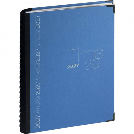 AGENDA TIME 29 SPIRALE BLEU 21x29,7cm 12 mois 1J/P