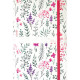 AGENDA SEMAINIER FLOWERS LIBERTY 16x24cm. 12 mois de janvier à décembre 1 semaine sur 2 pages
