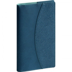 AGENDA SEMAINIER SÉSAME 9X17,5CM BLEU 12 mois de Janvier à Décembre. La semaine sur 1 page