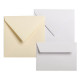 PAQUET DE 20 ENVELOPPES POLLEN 165X165MM 120G IVOIRE