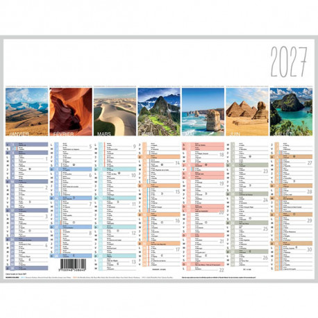 CALENDRIER MURAL 430X335MM LA TERRE