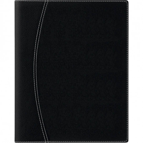 AGENDA SEMAINIER OMÉGA 27 FERRARA NOIR 20,7x26,8cm 12 mois Janvier à Décembre. La semaine sur 2 pages