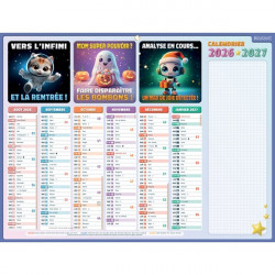 CALENDRIER SEMESTRIEL 6 MOIS PAR FACE 32X42CM