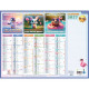 CALENDRIER SEMESTRIEL 6 MOIS PAR FACE 32X42CM