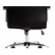 FAUTEUIL DE DIRECTION SIMILI CUIR NOIR BASE ACIER MAX