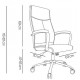 FAUTEUIL DE DIRECTION SIMILI CUIR NOIR BASE ACIER MAX