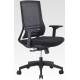 FAUTEUIL ERGONOMIQUE GOWER (Montage non inclus – option sur demande) SYNCHRONE DOS FILET ASSISE TISSU NOIR-SUPP.LOMB