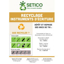 DEPOT CARTON COLLECTE INSTRUMENTS D'ECRITURE