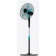VENTILATEUR SUR PIED BLANC 5 PALES OSCILLANT 3 VITESSES REGLABLE EN HAUTEUR 115-135CM 40W ENERGYSILENCE 510