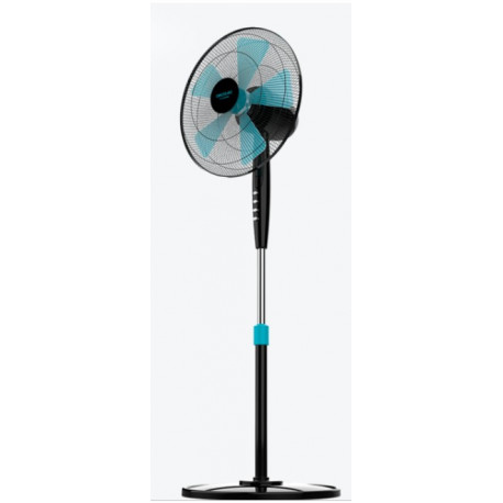 VENTILATEUR SUR PIED BLANC 5 PALES OSCILLANT 3 VITESSES REGLABLE EN HAUTEUR 115-135CM 40W ENERGYSILENCE 510