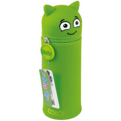 TROUSSE SILICONE VERT MARKY peut contenir jusqu'à 20 crayons