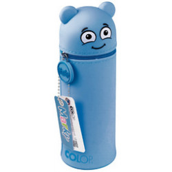 TROUSSE SILICONE BLEUE MARKY peut contenir jusqu'à 20 crayons