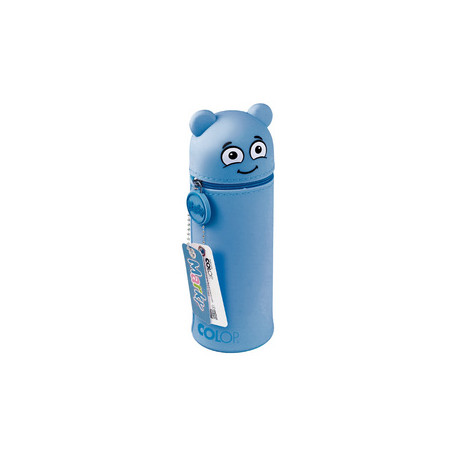 TROUSSE SILICONE BLEUE MARKY peut contenir jusqu'à 20 crayons