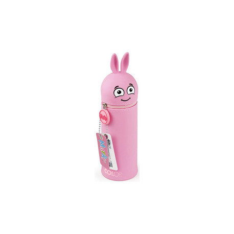 TROUSSE SILICONE ROSE MARKY peut contenir jusqu'à 20 crayons