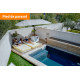 MEUBLE MOBILE SUNBASE GLACIERE ELECTRIQUE SECTEUR OU BATTERIE/ENCEINTES BLUETOOTH/PIED DE PARASOL/AMBIANCE LUMINEUSE