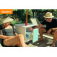 MEUBLE MOBILE SUNBASE GLACIERE ELECTRIQUE SECTEUR OU BATTERIE/ENCEINTES BLUETOOTH/PIED DE PARASOL/AMBIANCE LUMINEUSE