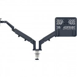 BRAS PORTE ÉCRAN PC + portable ÉTENDU LEITZ ERGO Réglage en hauteur : 185 -435 mm pivotement et rotation de l’écran à 180°, incl