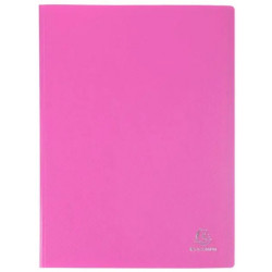 PROTÈGE DOCUMENT PP 80 POCHETTES FIXES A4 ROSE OPAQUE