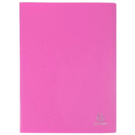 PROTÈGE DOCUMENT PP 80 POCHETTES FIXES A4 ROSE OPAQUE