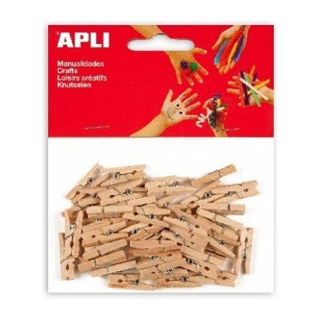 SACHET 45 MINI PINCES 25 x 3 MM NATUREL