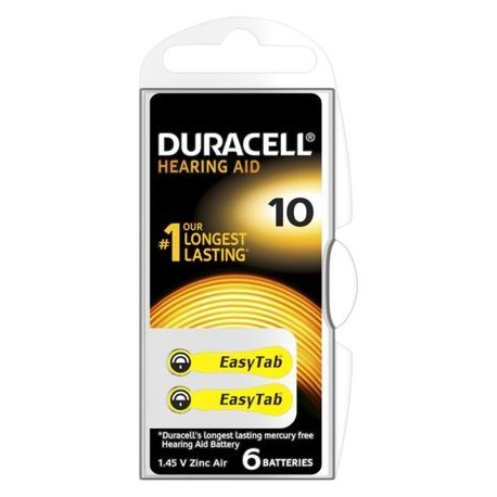 PILE AUDITIVE DURACELL EASY TAB 10 BOITIER 6 PILES 96077559
