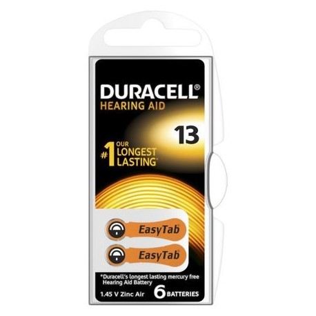 PILE AUDITIVE DURACELL EASY TAB 13 BOITIER 6 PILES 96077566