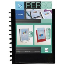 PROTEGE-DOCUMENTS MAXI GEODE PERSONNALISABLE 60 VUES NOIR VIQUEL 044905-05